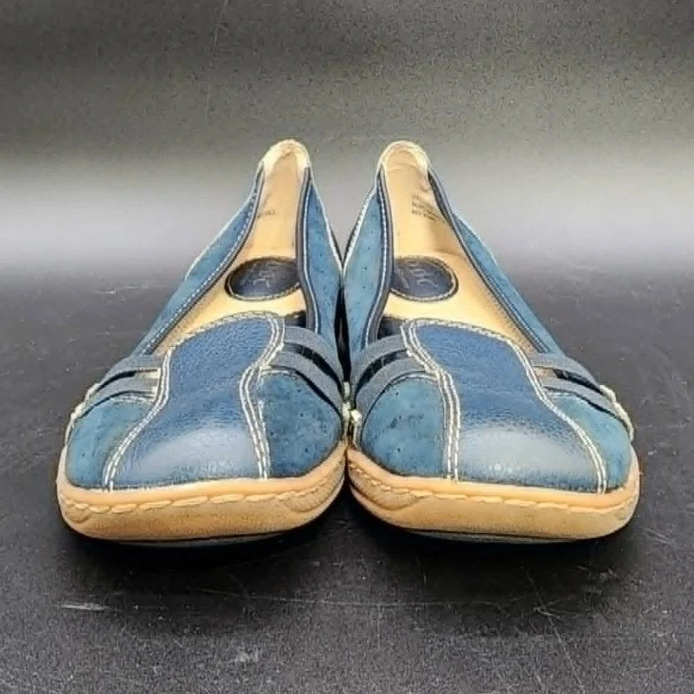 b.o.c. Born Concept‎ Loafers Women Blue 7M Comfort Casual Leather Slip On Flats